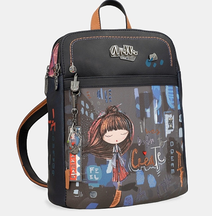 Bolsos ANEKKE | Azul Mochila 2 Compartimentos Anekke Contemporary