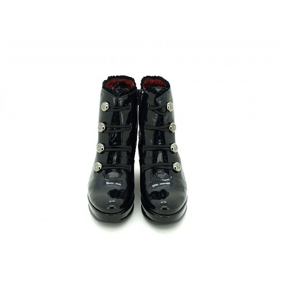 Mujer JOSE SAENZ | Botin Charol Piel Botones Cuna Con Cremallera