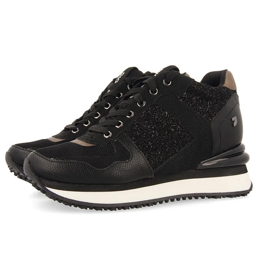 Mujer GIOSEPPO | Negra Sneaker Cuna Interior Lellig Gioseppo