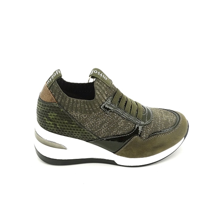 Mujer MYSOFT | Sneaker Cuna Diseno Calcetin Brillo