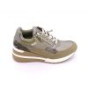 Mujer D'ANGELA | Taupe Metal Sneaker Cuna Con Cordon Y Cremallera