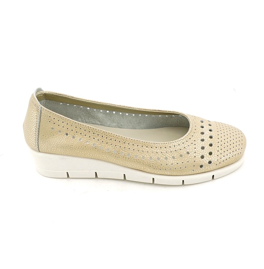 Mujer FLEXX - WALK FLY | Metal Oro Salon Piel Calados Flexx
