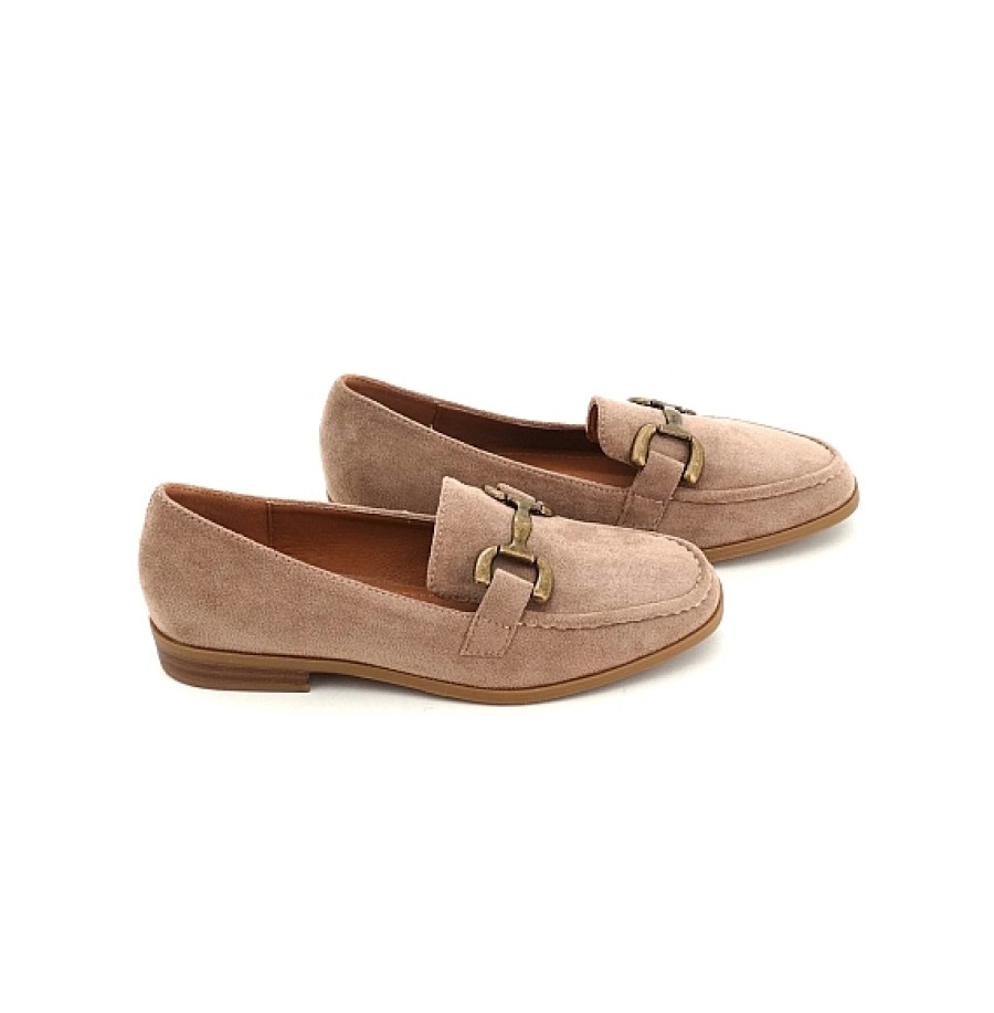 Mujer DAVINIA | Beig Mocasin Plano Herraje