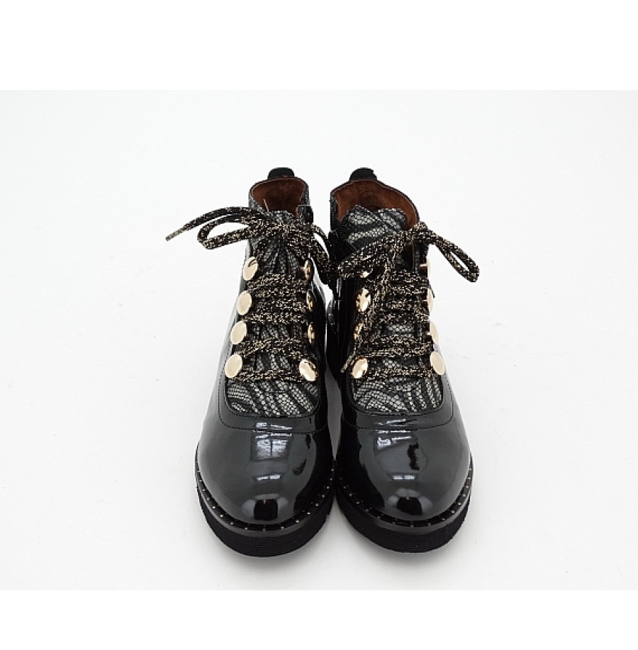 Mujer NIVAL | Charol Botin Botones Con Cremallera