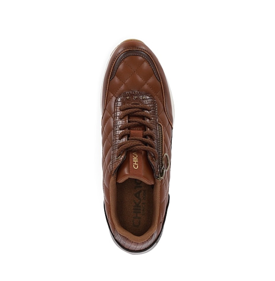 Mujer CHIKA 10 | Cuero Deportivo Acolchado Cordones Y Cremallera