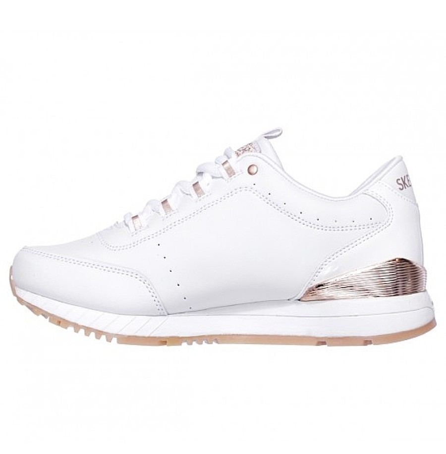 Mujer SKECHERS | Blanca Deportiva Piel Skechers Street Sunlite - Delightfully Og