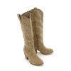 Mujer N'AMORE | Bota Campera Alta Con Tacon Y Tachuelas