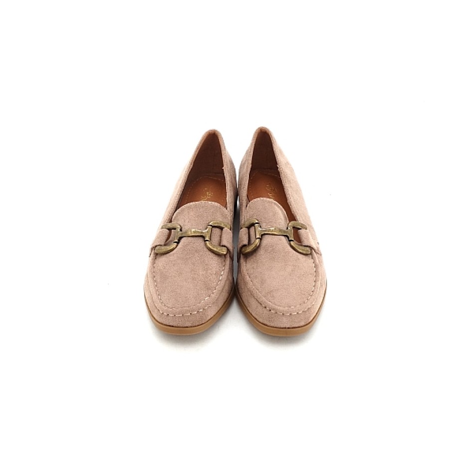 Mujer DAVINIA | Beig Mocasin Plano Herraje