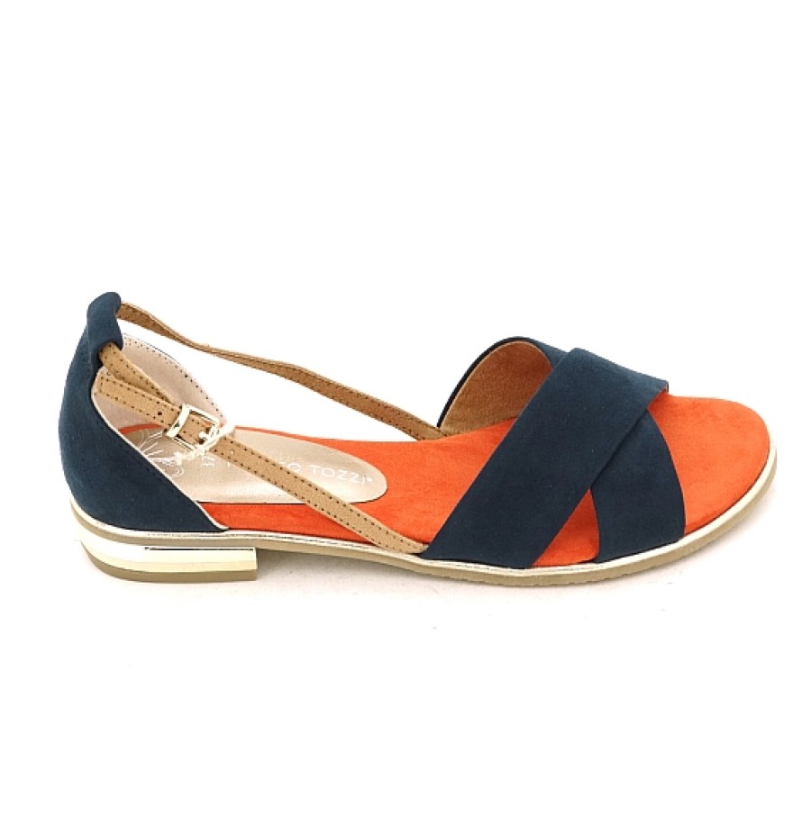 Mujer MARCO TOZZI | Sandalia Plana Cruce Y Talon