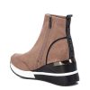 Mujer XTI Footwear | Botin Antelina Con Cuna Deportiva Y Cremallera