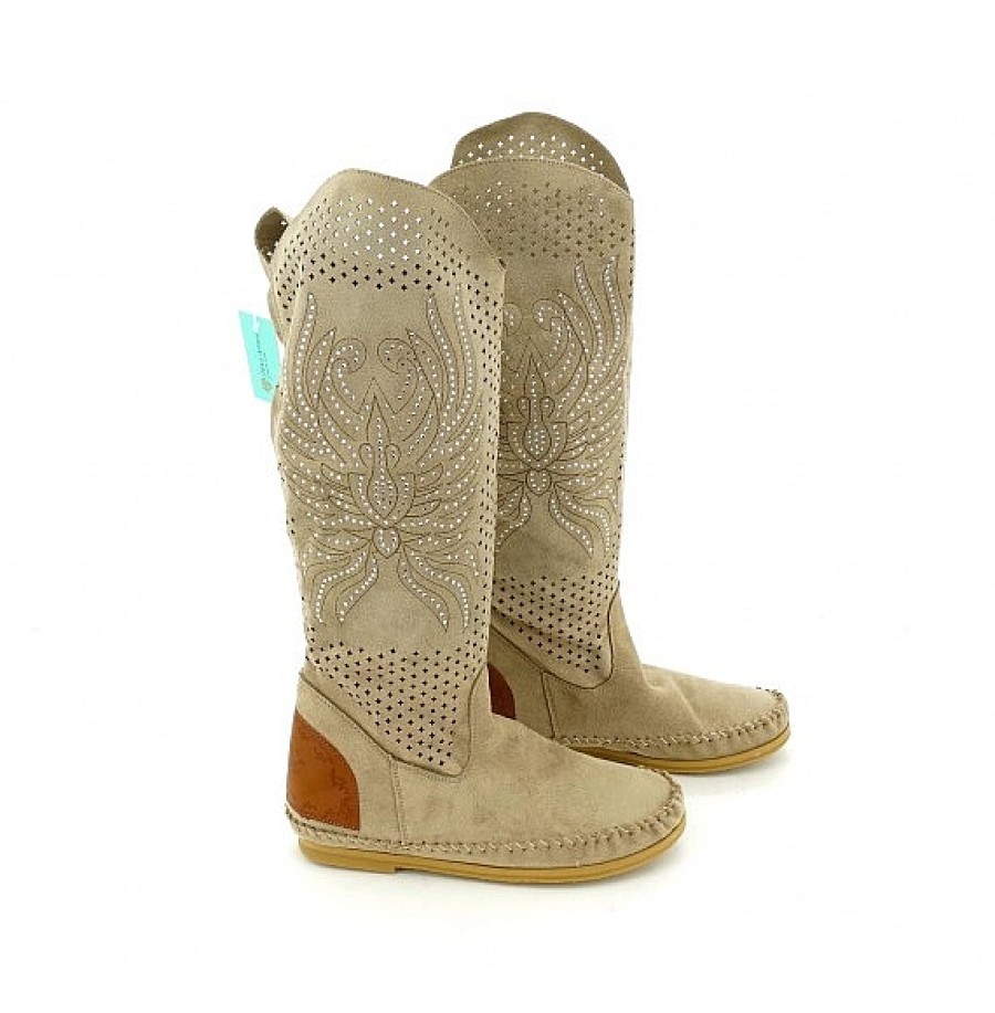 Mujer N'AMORE | Bota India Alta Calados Y Strass
