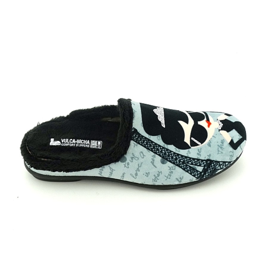 Mujer VULCA BICHA | Gris Zapatilla Casa Abierta Audrey