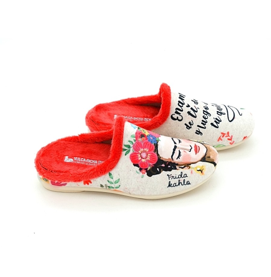 Mujer VULCA BICHA | Vainilla Zapatilla Casa Abierta Frida Kahlo