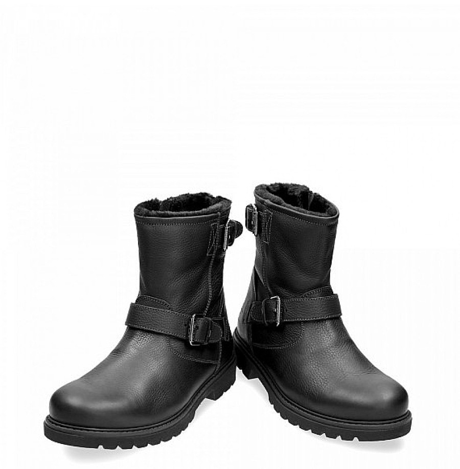 Hombre PANAMA JACK | Bota Piel Hebillas Con Forro Interior De Pelo Faust Panama Jack