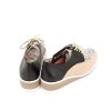 Mujer NIVAL | Negro Beig Animal Print Zapato Piel Cordones
