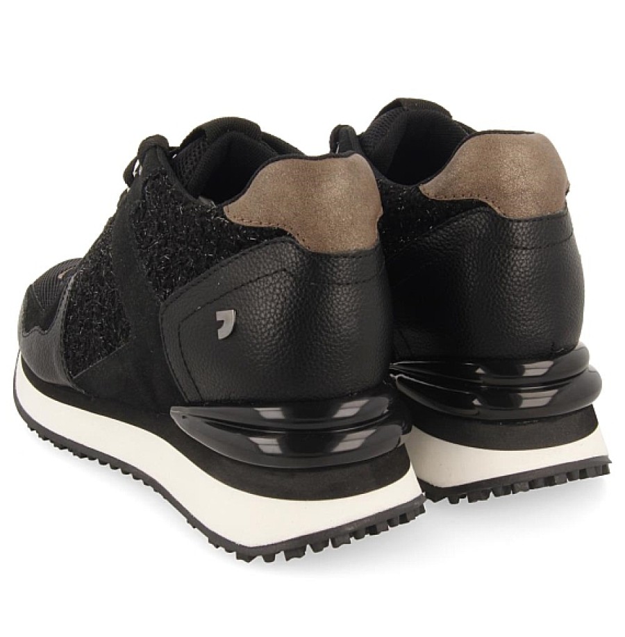 Mujer GIOSEPPO | Negra Sneaker Cuna Interior Lellig Gioseppo