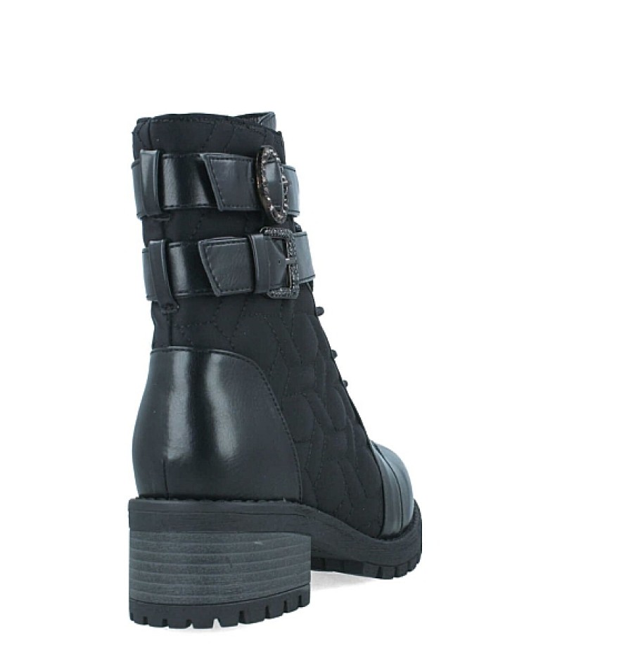 Mujer MNB CHIC | Botin Cordones 2 Hebillas Y Acolchado