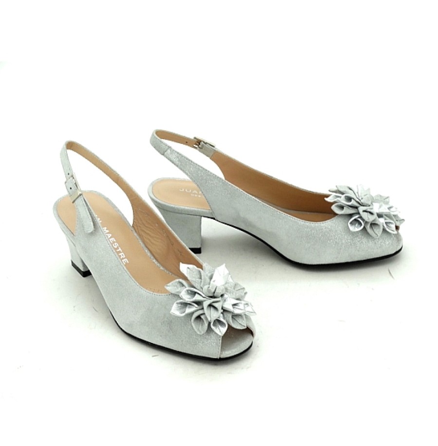 Mujer JUAN MAESTRE | Zapato Descubierto Flor Picos