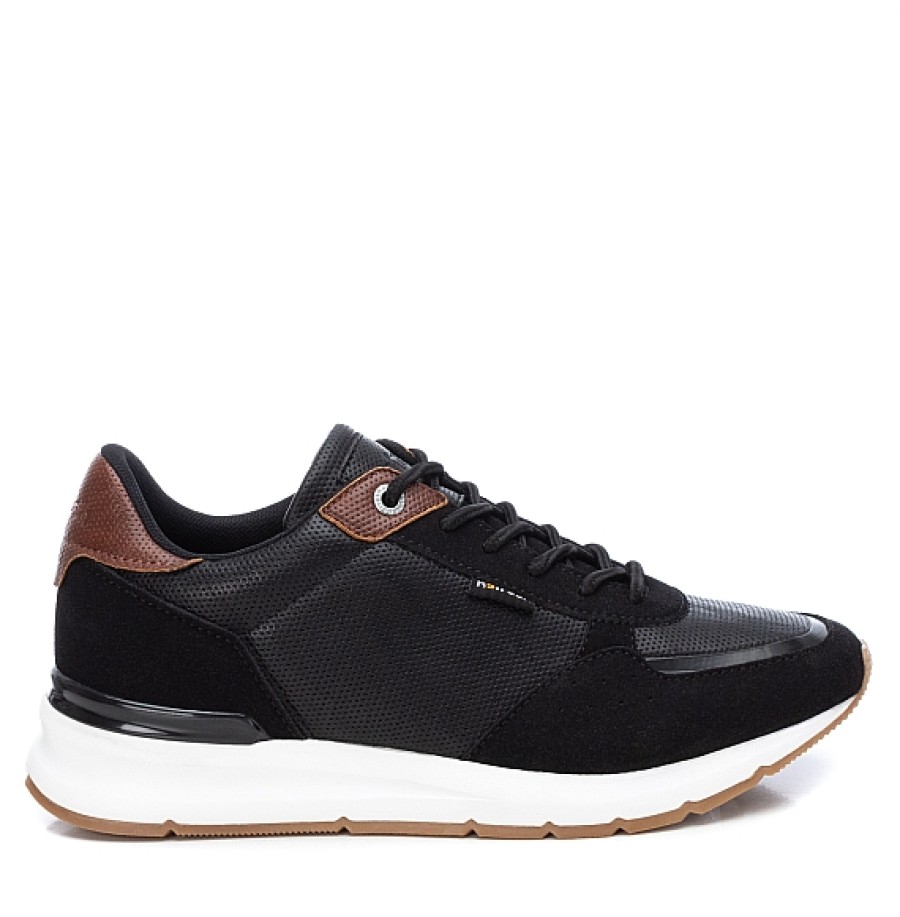 Hombre REFRESH SHOES | Negro Deportivo Polipiel Cordones