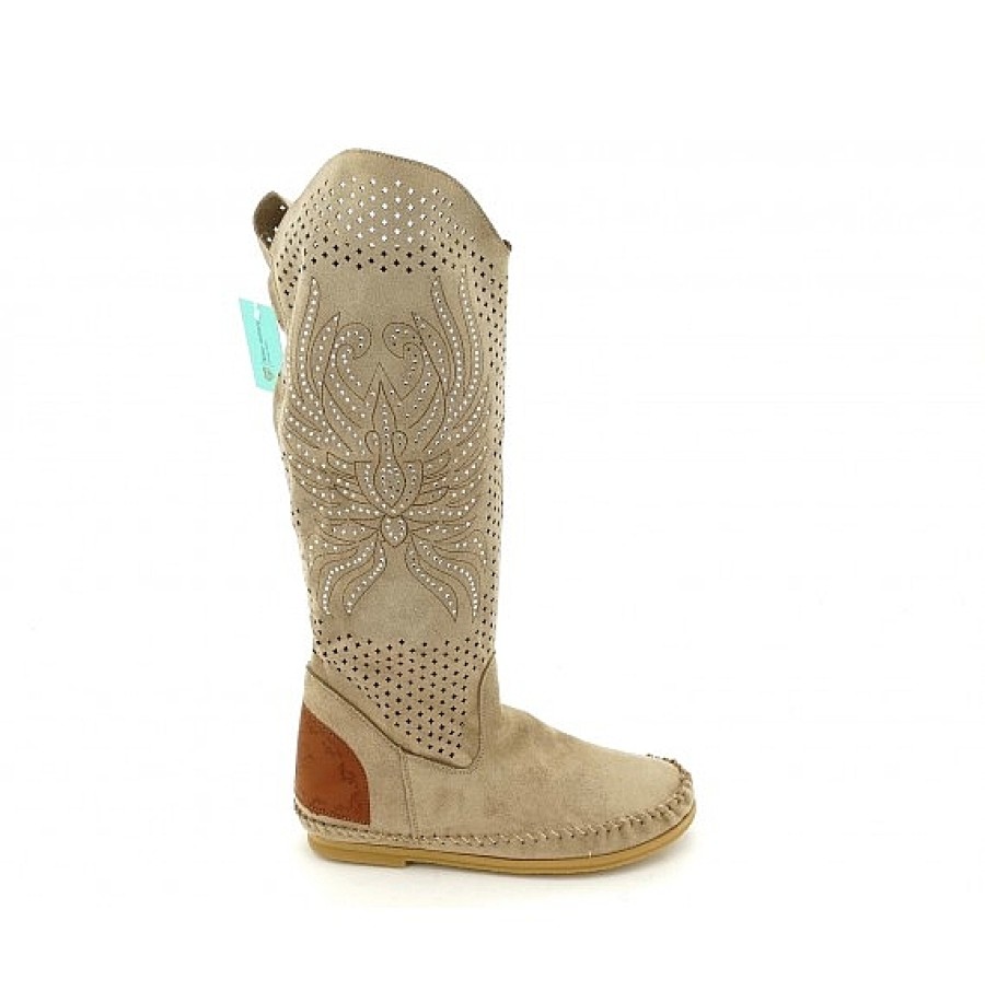 Mujer N'AMORE | Bota India Alta Calados Y Strass