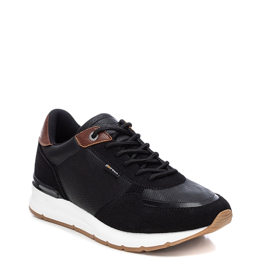 Hombre REFRESH SHOES | Negro Deportivo Polipiel Cordones