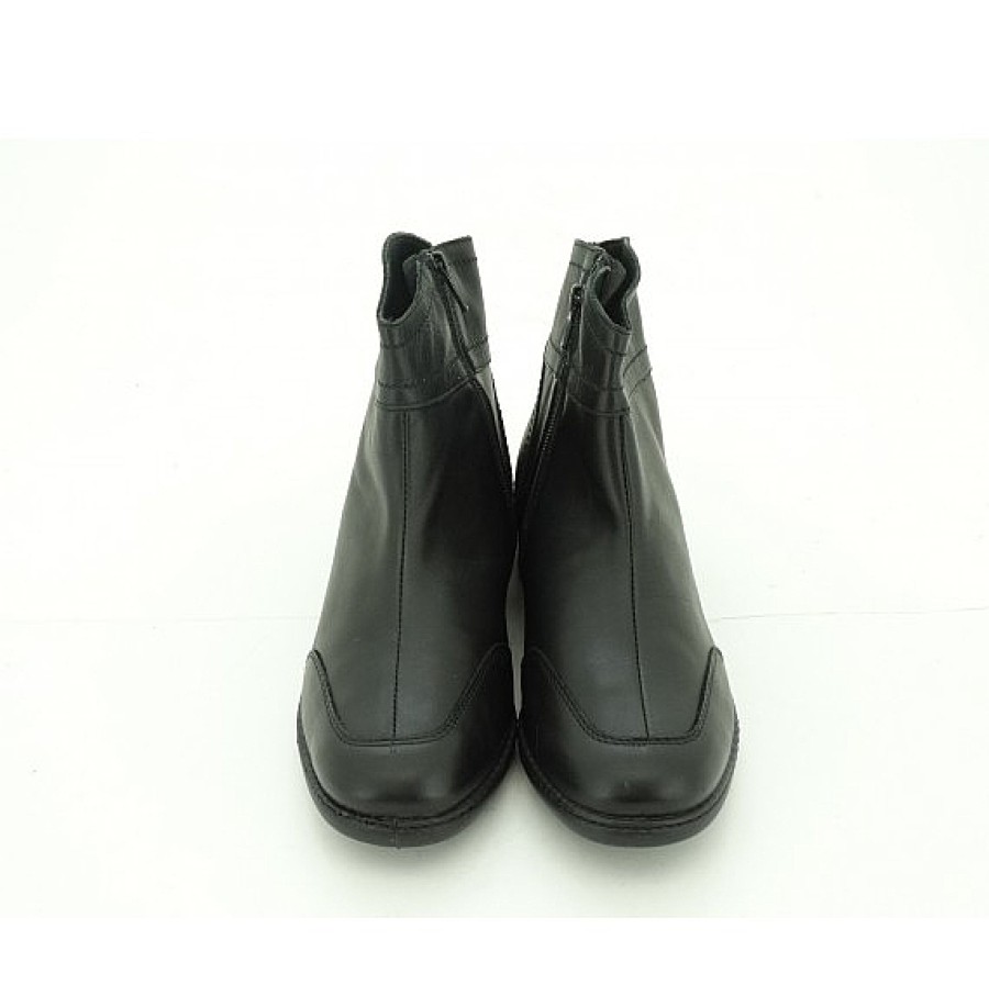 Mujer MOTIVE | Negro Botin Piel Cremallera Piso Goma