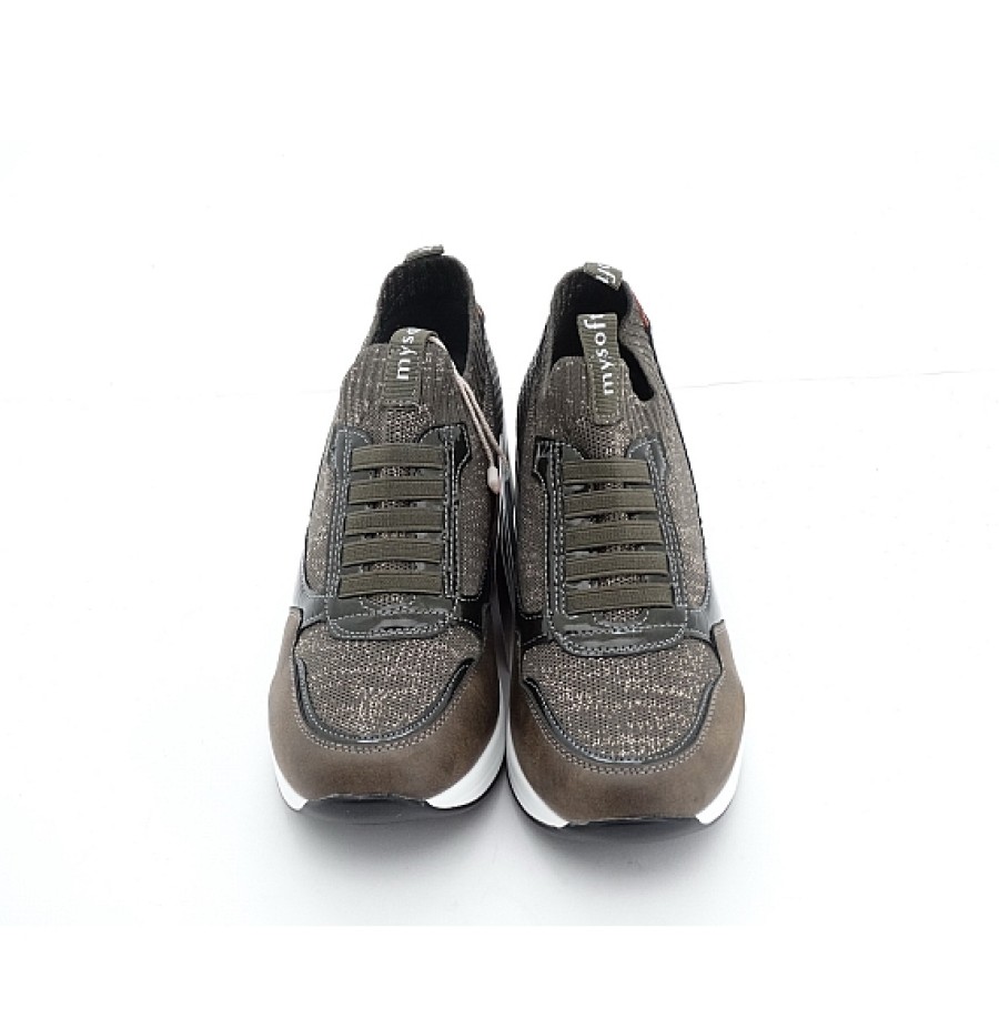 Mujer MYSOFT | Sneaker Cuna Diseno Calcetin Brillo
