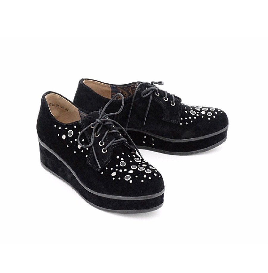 Mujer ACLYS | Zapato Cordones Con Plataforma Y Apliques De Cristal